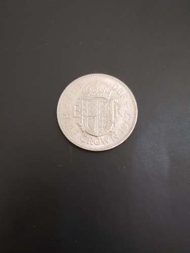 1967 half crown coin elizabeth - half,
