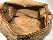 Vintage Brady Halesowen Canvas & Leather Fly Fishing / Game Bag