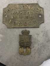 Antique Brass Name Plate And