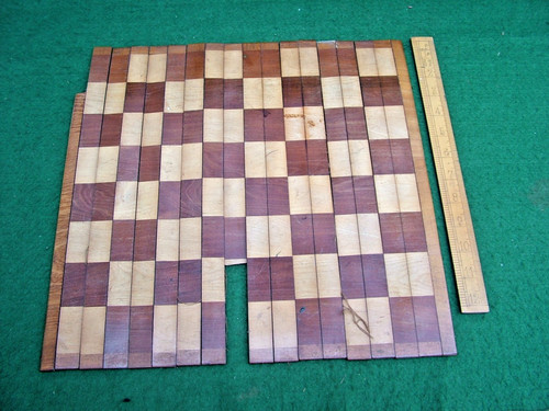 Rare c19th chessboard - c19th, tambour