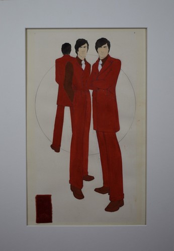 Red velvet draped - draped, 1969