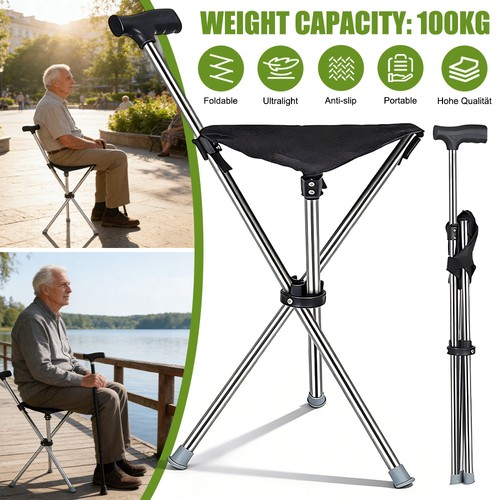 Folding portable walking stick - folding,