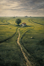 Serene Cottage Path Through