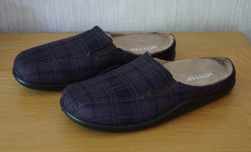 Mens hotter slide brown check - hotter,