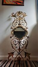Large Mid Century Spanish Gilded Wrought Iron Mirror Vintage 2 Available 
