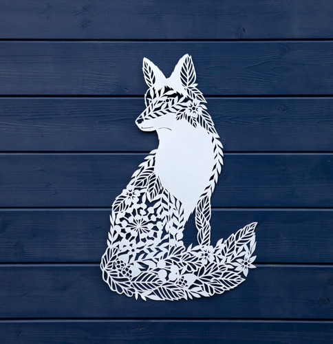 Large 51cm fox metal wall - 51cm,