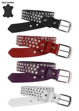 Unisex Leather Belts Spike