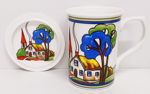 Art deco village mug house - mug,