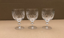 Vintage 1960s Webb Corbett Cut Crystal Mini Brandy Snifter Wine Glasses Set of 3