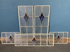 vintage art deco stained glass window panels