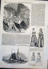Original Old Antique Print
