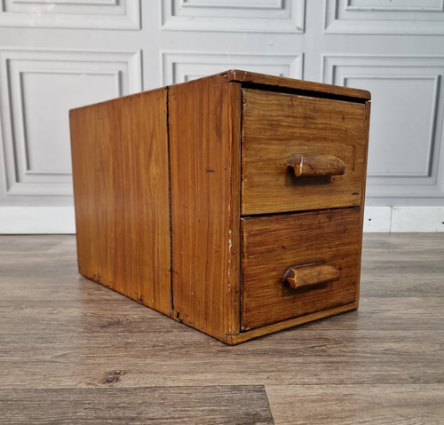 Antique pine filing cabinet - pine,