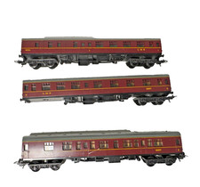 LIMA 'OO' GAUGE LOT OF 3 BR/LMS maroon assorted 2x2257/5051 coaches Unboxed