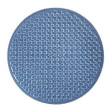 Wedgwood Weekday Weekend Queens Ware Large Blue Embossed Round Charger / Platter