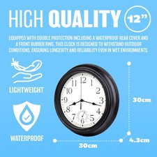 12 INCH GARDEN WALL CLOCK WITH