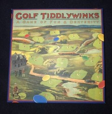 GOLF TIDDLYWINKS BOARD GAME Vintage style PAST TIMES Up To 4 Players Age 3+ XMAS