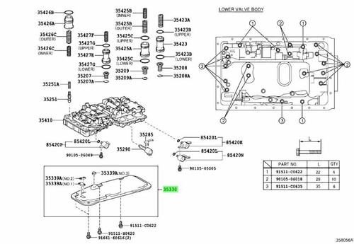 Genuine lexus valve - lexus, oil