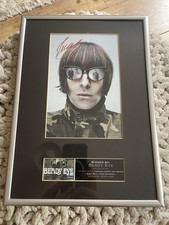 BEADY EYE - Framed Picture - Signed by Liam Gallagher - Real Glass Frame - Oasis