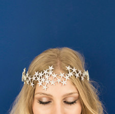 Crystal Star Wedding, Bridal, Prom Queen, Princess Tiara / Halo Crown