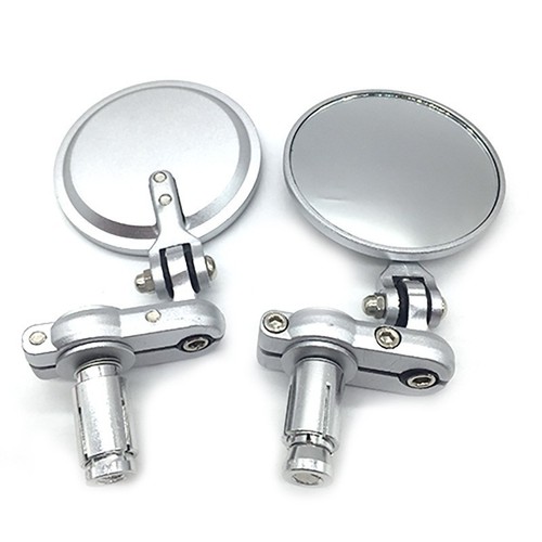 Chrome round bar end side - round,
