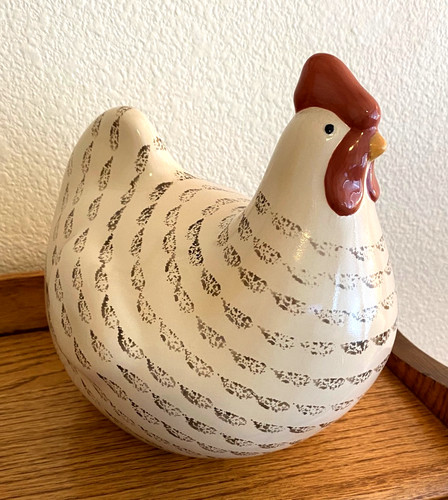 Ceramic fat hen chicken - fat,