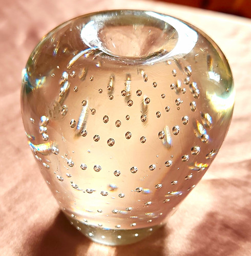 Clear art glass - art, bubble