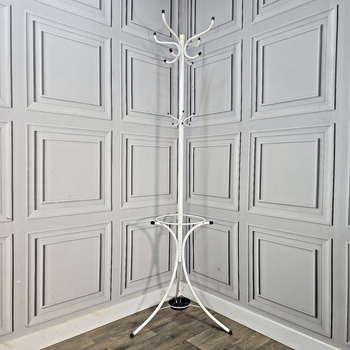 Vintage metal coat stand hat - coat,