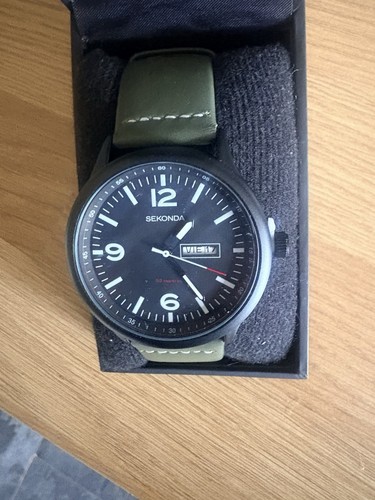 Sekonda gents green leather - sekonda,