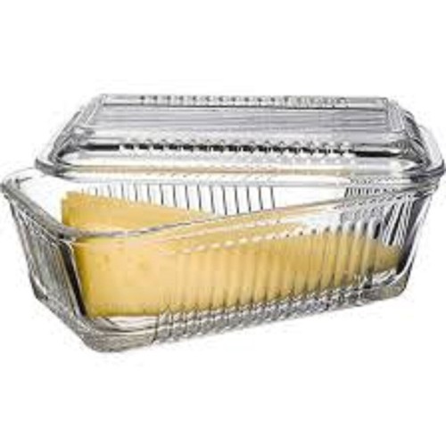 Tempered glass butter dish - tempered,