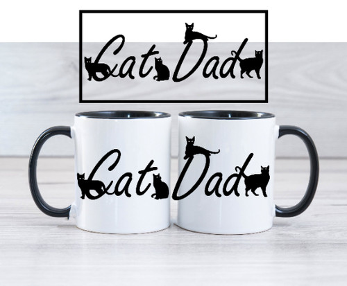 11oz mug cup cat dad - cup,