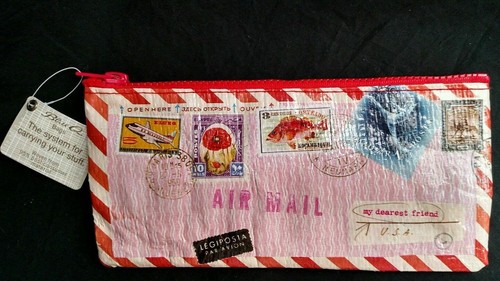 Blue vintage air mail - vintage,