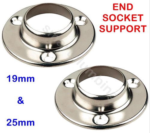 Round chrome wardrobe rail - chrome,