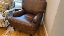 Handmade quality Howard Shape Bespoke Brown Leather armchair RRP 3300