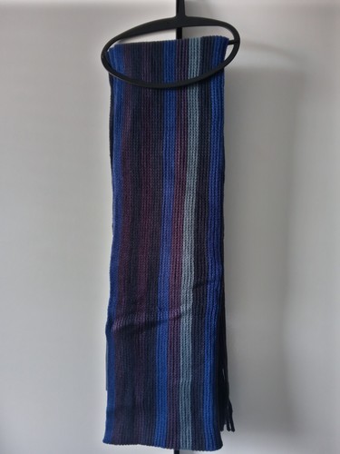 Men blue striped scarf - striped,