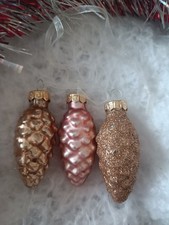 3 PCS Christmas Pinecone Glass