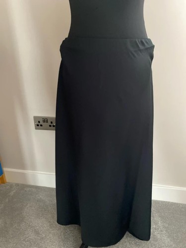 Black slip skirt 14r - m&s,