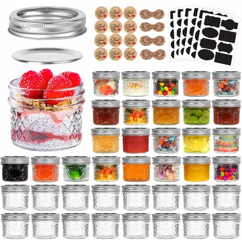 Glass jars with lids - with, |