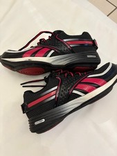 Pair of black and pink Reebok