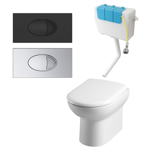 Back wall toilet - toilet, pan