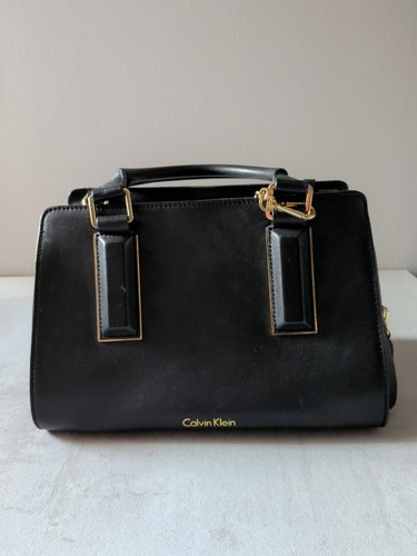 Calvin klein black faux - klein,