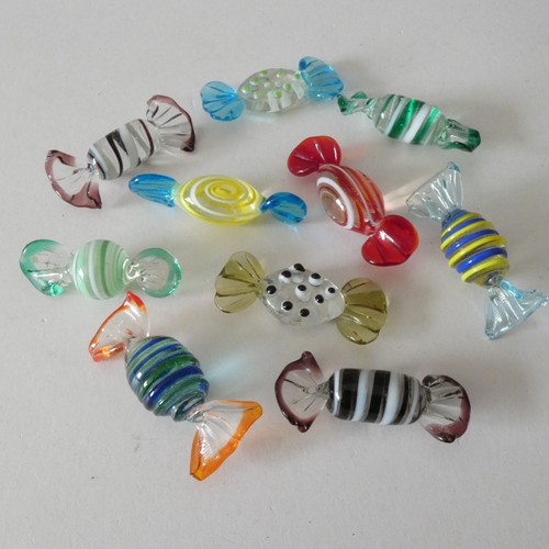 Vintage art glass sweets candy - glass,