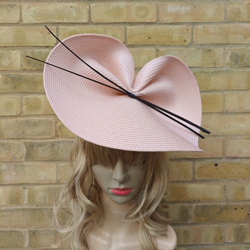 Nude pink fascinator black - pink,