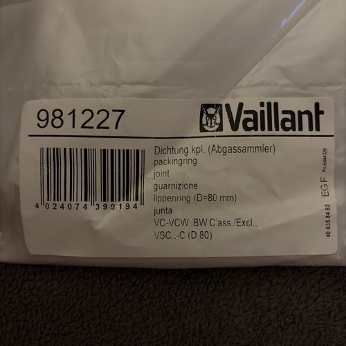 Vaillant flue seal 981227 - vaillant,