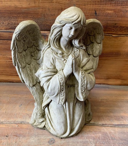 Stone garden praying angel - garden,