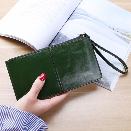 Large capacity leather - leather, wallet