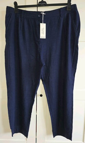 Next navy linen trousers - navy,