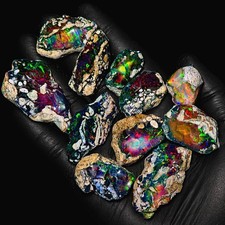 Pcs black opal rough - black,