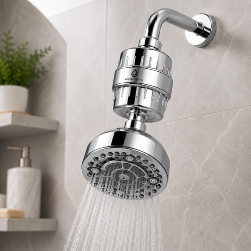 Aqua filtered shower head high - aqua,