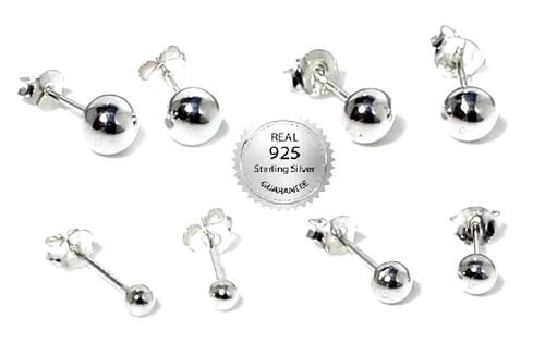 925 solid sterling silver ball - solid,