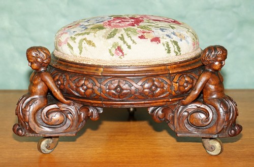 Exquisite cherub putti carved - putti,